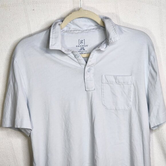 George Brand Purple Cotton Short Sleeve Pocket Front Polo Shirt Size S 34-36 - Picture 4 of 16